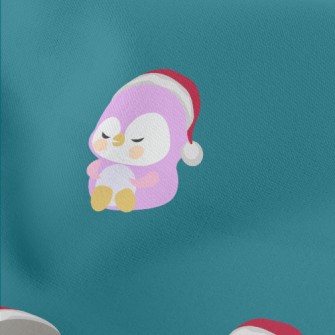 Colorful Christmas Penguin Stretch Ponte