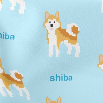 Pixel Shiba Inu Stretch Ponte