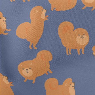 Cartoon Brown Pomeranian Stretch Ponte
