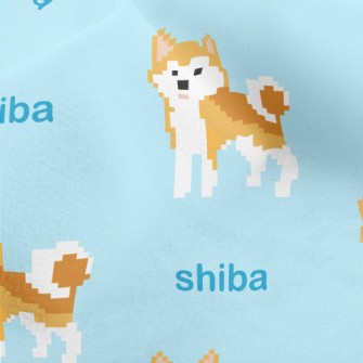 Pixel Shiba Inu Micro Fleece