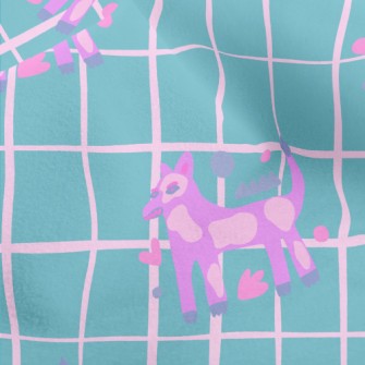 Abstract Fluorescent Dog Micro Fleece