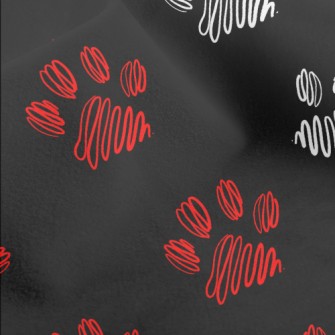 Hand Drawn Abstract Dog Paw Pr Micro Fleece