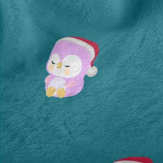 Colorful Christmas Penguin Minky