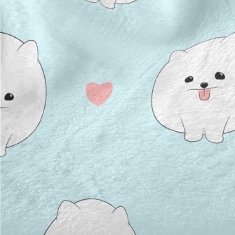 Cute White Pomeranian Minky