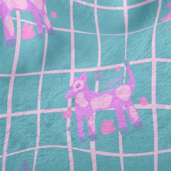Abstract Fluorescent Dog Minky