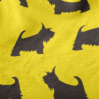 Scottish Terrier Silhouette Minky