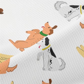 Hand Drawn Pet Dog Training Piqué