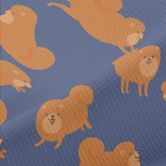Cartoon Brown Pomeranian Piqué
