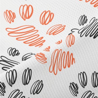 Two-color Line Dog Paw Print Piqué