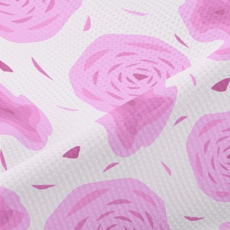 Abstract Rose Pattern Piqué