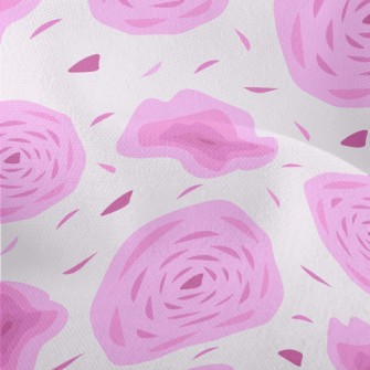 Abstract Rose Pattern Lightweight Performance Linen