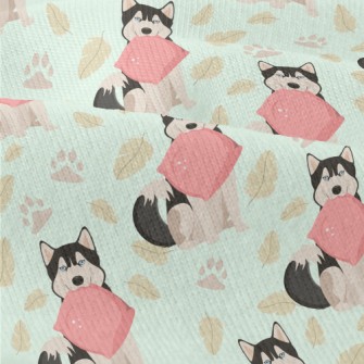 Husky Holding Pillow Modern Jersey
