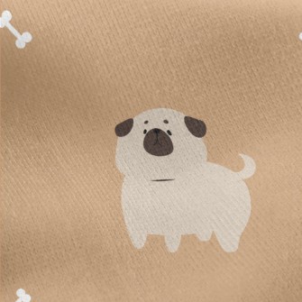 Cute Puppy Baby Jersey Backed Fleece