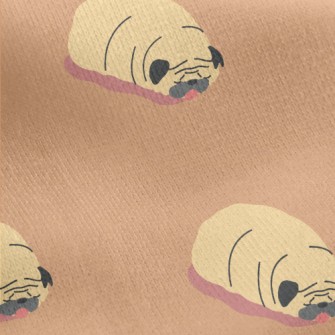 Sleeping Pug Jersey Backed Fleece