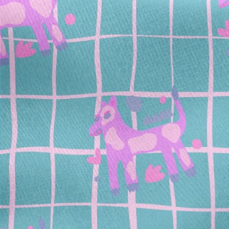 Abstract Fluorescent Dog Jersey Backed Fleece