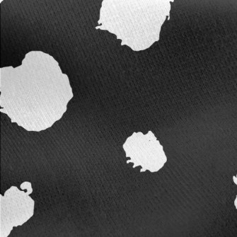 Black Dalmatian Pattern Jersey Backed Fleece