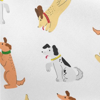 Hand Drawn Pet Dog Training Pongee