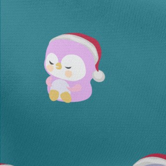 Colorful Christmas Penguin Pongee