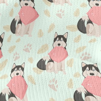 Husky Holding Pillow Stretch Jersey