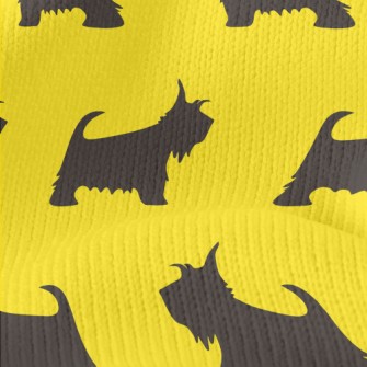 Scottish Terrier Silhouette Stretch Jersey