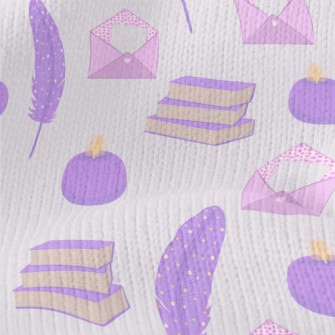 Purple Stationery Set Stretch Jersey