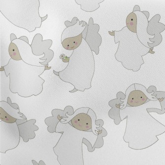 Cartoon Kind Angel Lightweight Cotton Poplin