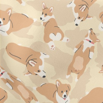Happy Pet Corgi Lightweight Cotton Poplin