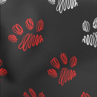 Hand Drawn Abstract Dog Paw Pr Lightweight Cotton Poplin
