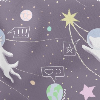 Space Dog Comes Home Lightweight Cotton Poplin
