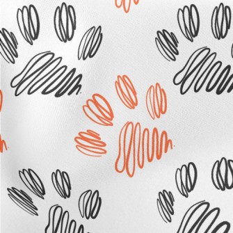 Two-color Line Dog Paw Print Lightweight Cotton Poplin