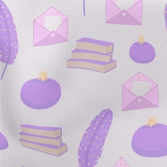 Purple Stationery Set Lightweight Cotton Poplin