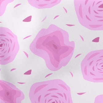 Abstract Rose Pattern Lightweight Cotton Poplin