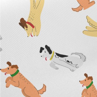 Hand Drawn Pet Dog Training Midweight Cotton Poplin