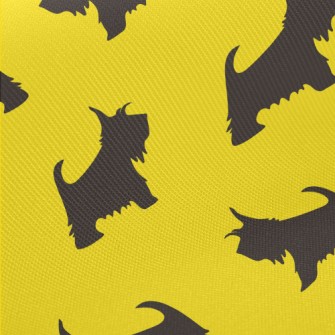 Scottish Terrier Silhouette Midweight Cotton Poplin