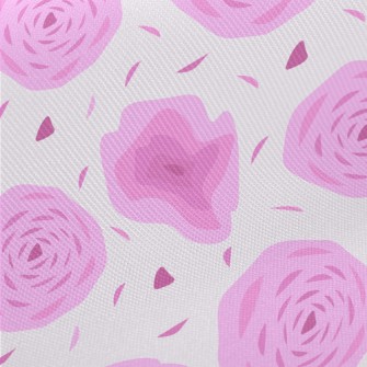 Abstract Rose Pattern Midweight Cotton Poplin