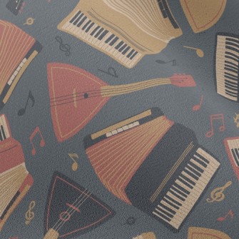 Accordion And Guitar Chiffon