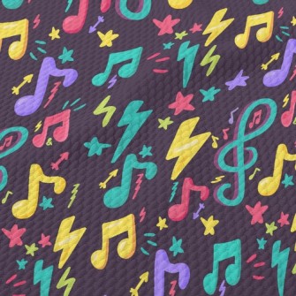 Colorful Fluorescent Notes Birdseye Piqué