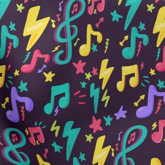 Colorful Fluorescent Notes Stretch Ponte
