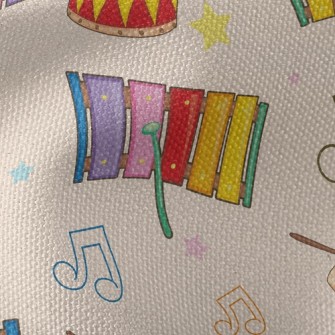 Xylophone And Colorful Drums Waterproof Canvas