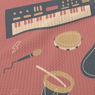 Electronic Keyboard Guitar Hor Birdseye Piqué