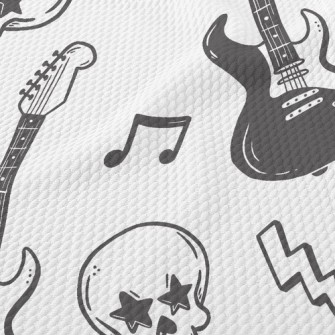 Skeleton Rhythm Electric Guita Birdseye Piqué