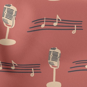 Stylish Music Microphone Stretch Ponte