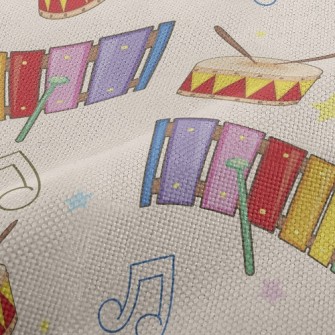 Xylophone And Colorful Drums Performance Linen
