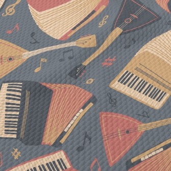Accordion And Guitar Birdseye Piqué