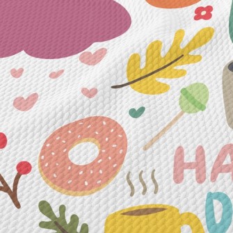 Rabbit Happy Day Birdseye Piqué