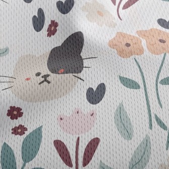 Big-headed Cat Visiting The Ga Athletic Mesh Flat Back