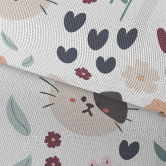 Big-headed Cat Visiting The Ga Waterproof Oxford