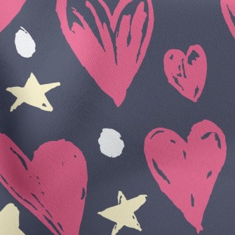 Graffiti Style Hearts Stretch Ponte
