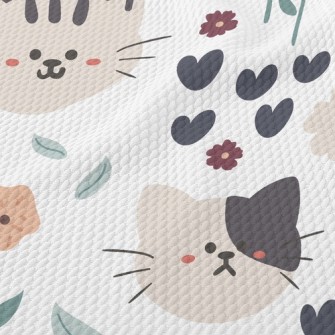 Big-headed Cat Visiting The Ga Birdseye Piqué