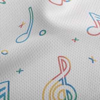 Colorful And Lively Notes Athletic Mesh Flat Back